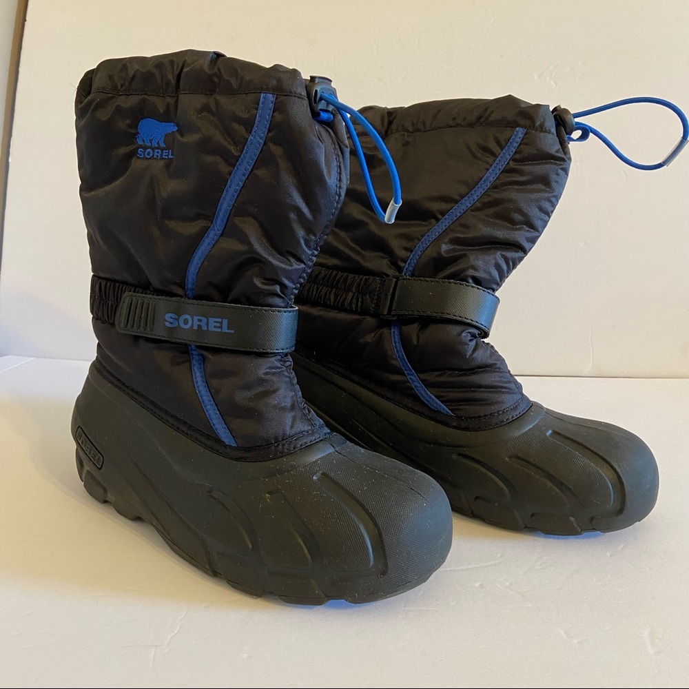 Sorel Kids Size 6 Snowboots Black/Blue 1638081010